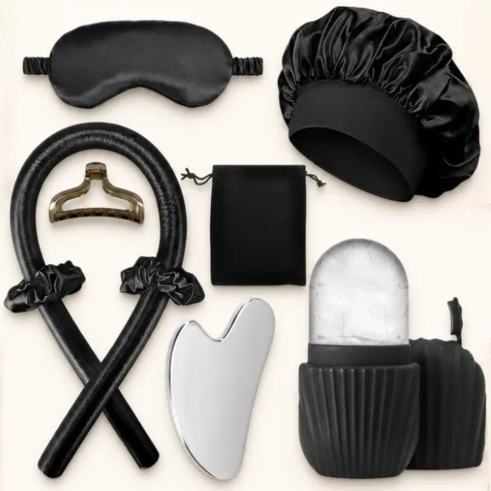 Women Accessories Combo Gift - 3/4/5/9 Parça İpek Uyku Seti Göz