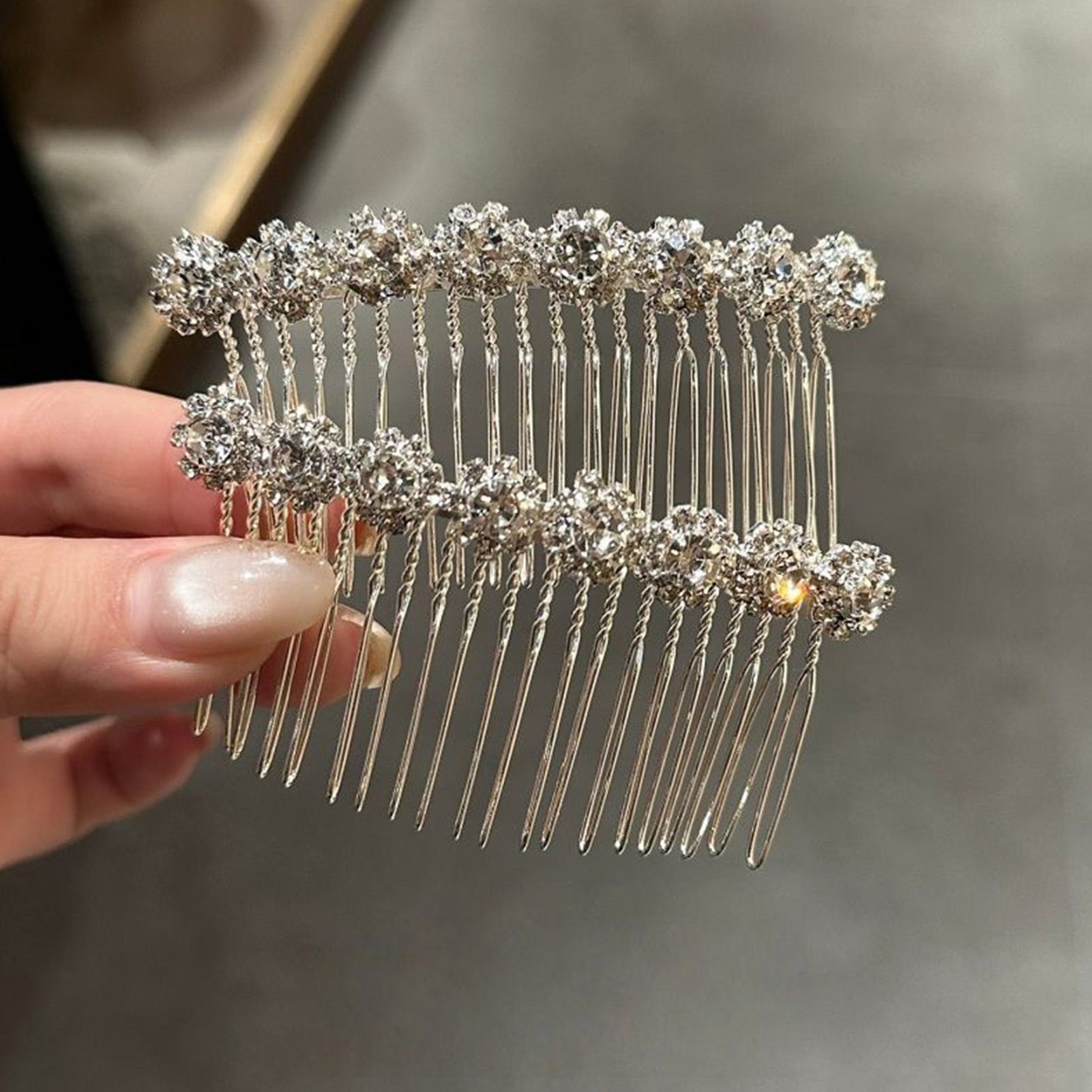 Pearl Hair Pin - Minimalist Rhinestone Çiçek Saç Tarak Gelin
