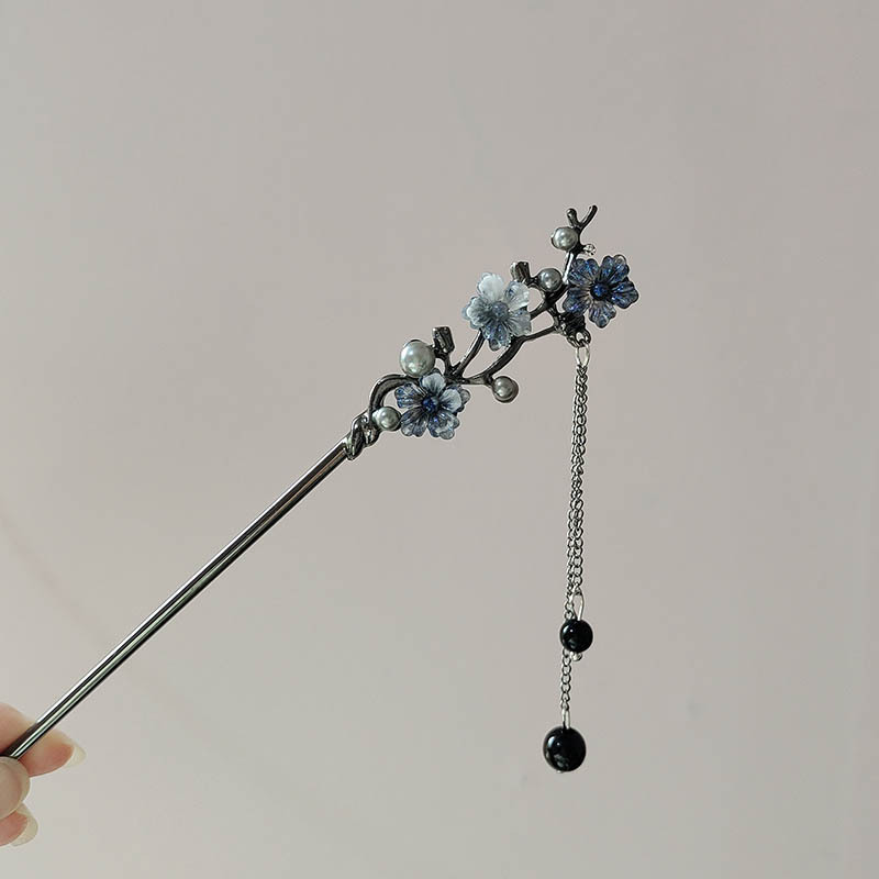Pearl Hair Pin - Klasik saç tokası çubukları mürekkep rengi
