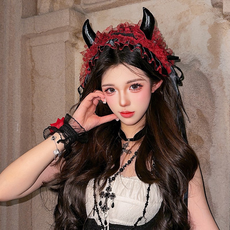 Japon Gotik Dantel Fiyonklu Sa - Women Accessories Photos incelemesi ve fiyatı