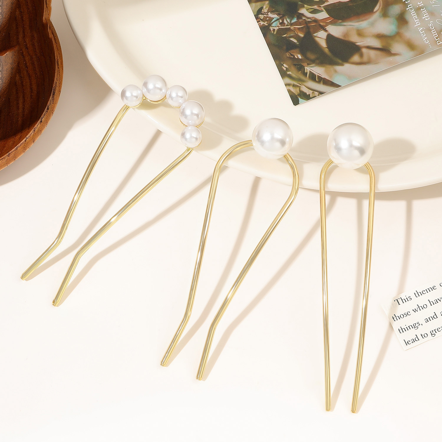 Yeni Metal Vintage U Şekli Saç - Pearl Hair Pin incelemesi ve fiyatı