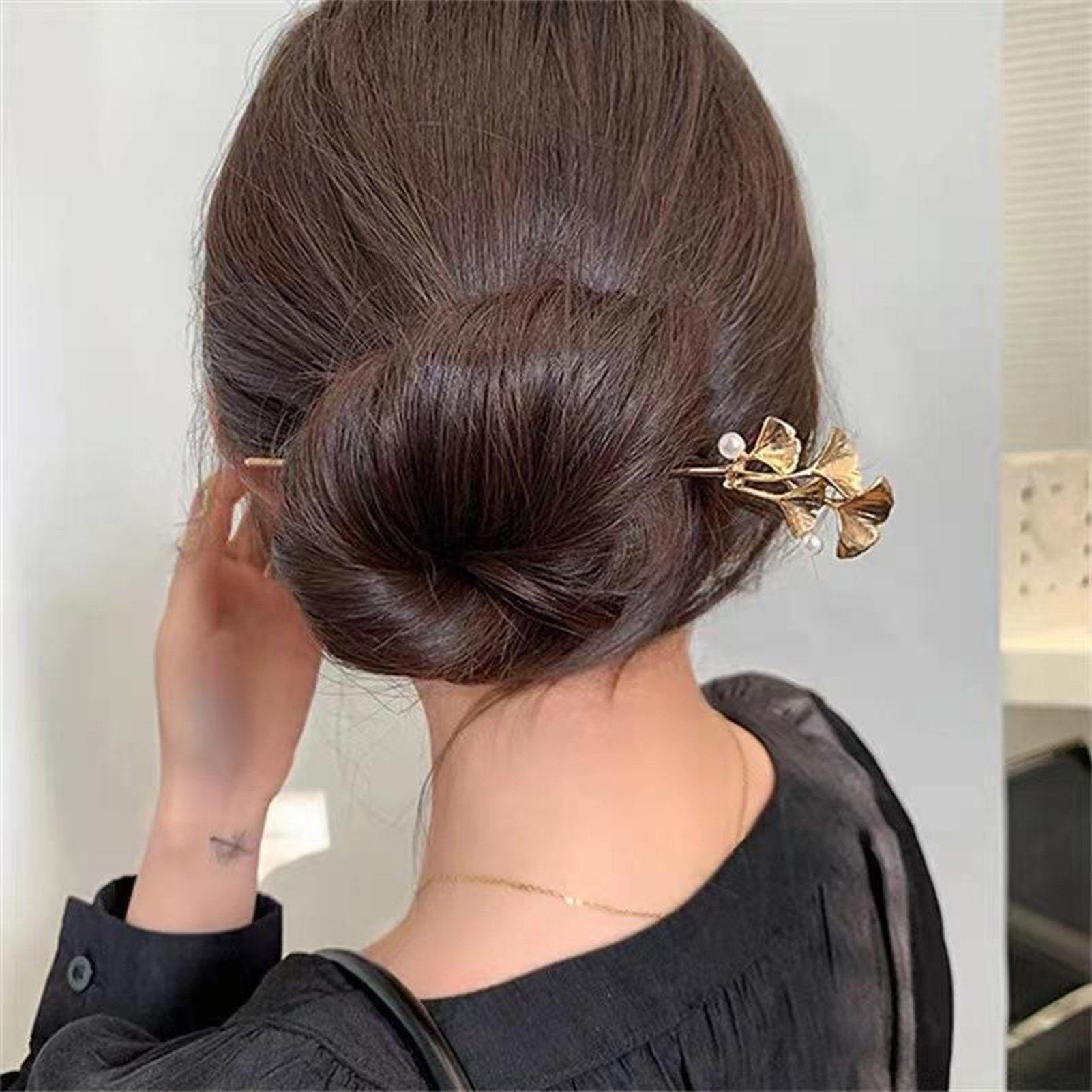 Ginkgo yaprağı saç tokası kadı - Pearl Hair Pin incelemesi ve fiyatı