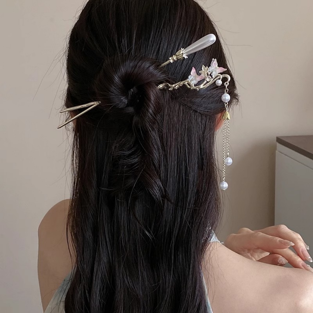 2023 Yeni Çiçek Firkete Kadınl - Pearl Hair Pin incelemesi ve fiyatı