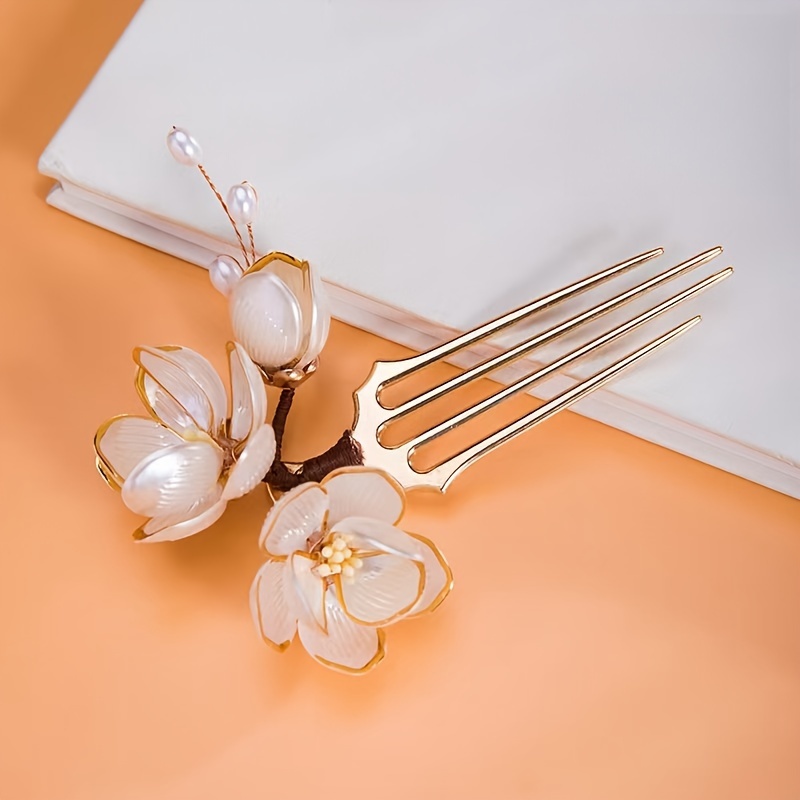 Çin tarzı kabuk manolya çiçek  - Women Accessories Photos incelemesi ve fiyatı